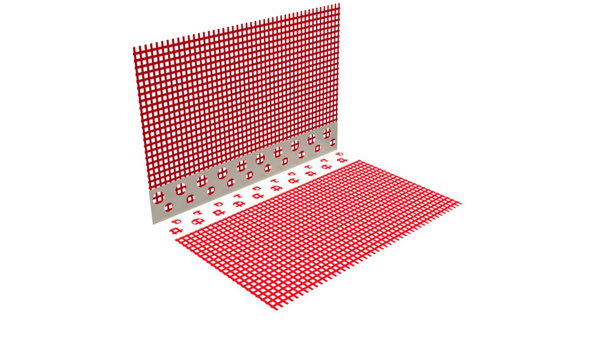 Kırmızı Fileli Köşe Profili