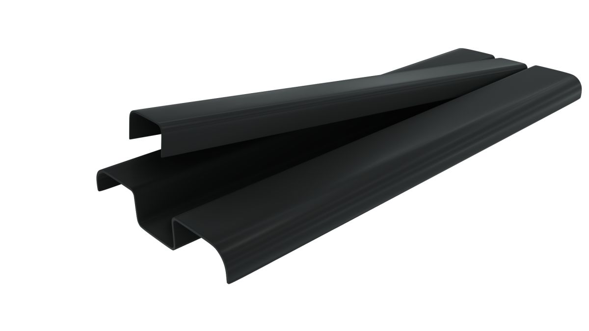 Black Slatted Baseboard PVC