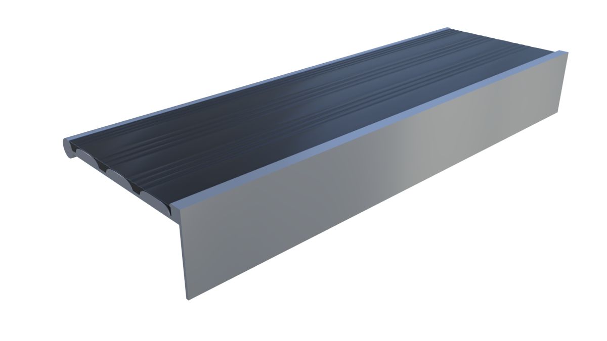 Siyah Lüks Merdiven Basamak Profili ALM+PVC