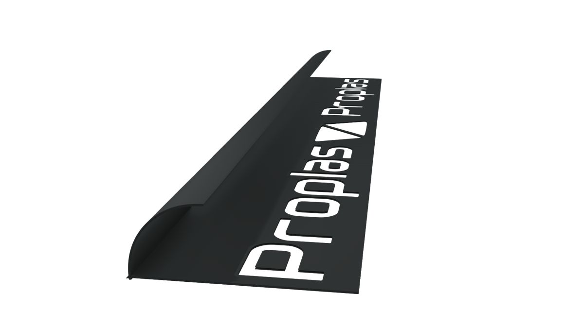 Black Ceramic Outer Corner Half Moon (PVC)